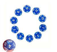 Yeenano D12 Dés,10 Pièces Bleu Transparent Polyédriques Dés,Déss à 12 Faces en Acrylique,12 Faces Clair Dice Dice Set pour DND MTG RPG Donjons et Dragons,Jeux de Rôle et Mathématiques
