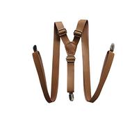 YEENI Vintage café café rustique brun brun foncé brun large pu bretelles en cuir pour hommes bretelles (marron)