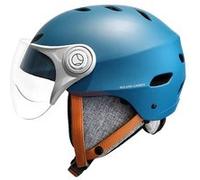 casque H.30 Vision Roland Garros Bleu avec Visière pour Vélo, Trottinette , L/XL : 57-61 cm