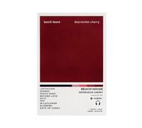 Yeepi Couverture de l'album « Beach House Depression Cherry » - Impression sur toile - Décoration de chambre à coucher - Paysage sportif - Décoration de bureau - Cadeau sans cadre - 30 x 45 cm