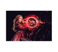 Yeepi Poster sur toile Scarlet Witch Wanda Maximoff Elizabeth Olsen Movie Hero 11 - Décoration pour chambre à coucher, bureau, chambre - Sans cadre - 40 x 60 cm