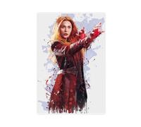 Yeepi Poster sur toile Scarlet Witch Wanda Maximoff Elizabeth Olsen Movie Hero 12 - Décoration pour chambre à coucher, bureau, chambre - Sans cadre - 30 x 45 cm