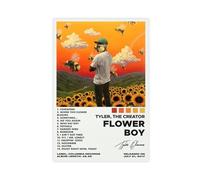 Yeepi Tyler The Creator Poster sur toile de l'album Flower Boy Tracklist - Poster sur toile - Décoration pour chambre à coucher, bureau, chambre - Cadeau - Sans cadre - 30 x 45 cm