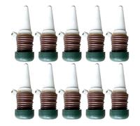 yeeplant 10er-Set selbstbewässernde Pflanzen-Bewässerungsstäbe, Urlaubs-Tropfbewässerungs-Kit, braune Keramikstäbe für Zimmerpflanzen, universell für Soda-Flaschen, 10,5 cm