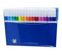 yeeplant 36 marqueurs acryliques multicolores à base d’eau, couvrance opaque, corps confortable de 6,9 in, boîte portable 6,9 x 5,1 x 0,8 in, pour travaux créatifs, peinture et projets imaginatifs