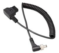 yeeplant Câble d'alimentation D-Tap de 120 cm avec bobine à ressort, compatible avec Np-F970 et émetteur vidéo sans fil, extensible, design verrouillable, prise à angle droit, câble court de 50 cm