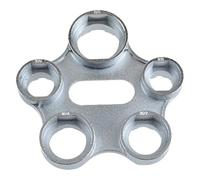 yeeplant Clé en alliage de zinc destinée à l'aérateur de robinet, outil de retrait 6 en 1, outil de retrait universel d'aérateur, cinq ouvertures adaptées à différentes tailles, simple à utiliser avec