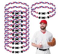 yeeplant Colliers de sport pour jeunes, colliers de baseball, 12 pièces, collier 18