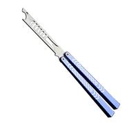 yeeplant Couteau papillon d'entraînement de qualité professionnelle, 24,9 cm, pivot monobloc lisse, action de rotation à 180°, tranchant comme rasoir pour la pratique du retournement et les travaux