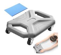 yeeplant Entraîneur de base de gym à domicile : roue abdominale, genouillère et disque coulissant silencieux pour fitness, équipement de planche abdominale, gris