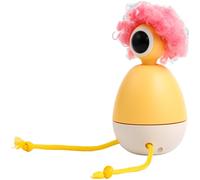 yeeplant Jouet interactif pour Chat avec Perruque Rose, Design culbuto oscillant, Baguette Teaser fixée, Plastique sûr, Jouet d'éveil pour Chats, Fait bouger et Jouer Les Chats, 6,5 x 11,3 cm