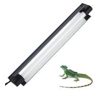 yeeplant Kit d'éclairage Uvb & Uva Paradise pour reptiles déserts et tropicaux - 8 W T5 Ho Kit d'éclairage pour terrarium reptile, réflecteur incurvé en aluminium