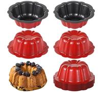yeeplant Lot de 16 mini moules à gâteau cannelés en acier au carbone anti-adhésif de 11,4 cm pour cupcakes, brownies et bavarois