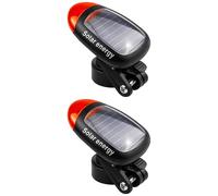 yeeplant Lot de 2 feux arrière, lampe d'avertissement de sécurité avec 3 modes d'éclairage, fonctionne à l'énergie solaire, pas besoin de piles, pour Mountain Road S, s'adapte aux tiges de selle de 2