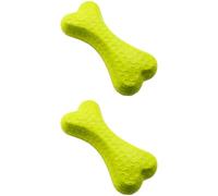 yeeplant Lot de 2 jouets à mâcher pour petits chiens, jouets de dentition en EVA de 13 cm, jouet léger à rapporter et d'entraînement, surface texturée pour le nettoyage des dents, ensemble de jouets