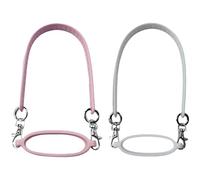 yeeplant Lot de 2 poignées de bouteille d'eau avec sangle, rose et blanc, sangle de 20 cm, support de 8,9 cm, accessoires de tasse portables, compatibles avec Stanley