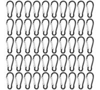 yeeplant Lot de 200 mousquetons à ressort, petits clips en forme de D, porte-clés à ressort pour camping, randonnée, pêche, 200 mousquetons en aluminium