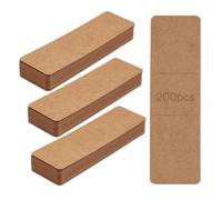 yeeplant Lot de 200 porte-cartes vierges en papier kraft pour marque-pages en résine, coffret cadeau, projet d'artisanat, cartes de présentation, 15 x 4,6 cm