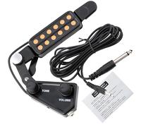 yeeplant Micro de trou de son pour guitare acoustique avec contrôle de tonalité et de volume, transducteur électrique, facile à installer, 23,1 cm