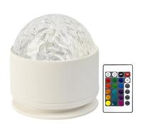 yeeplant Ocean Wave Night Projector Light Romantic Flame Effect Water Ripple Rotation, Compact Night Light For Bedroom Remote Control Plastic Lamp