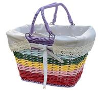 yeeplant Panier avant, plastique, couleurs arc-en-ciel, doublure et poignée inclus