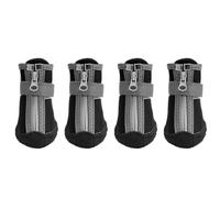 yeeplant Petites bottes imperméables pour chien Corgis et bouledogues français, protections de pattes réglables, 1,4 x 2,8 cm, couleur noire