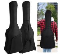 yeeplant Sac à dos imperméable pour guitare acoustique de 96,5 cm/99 cm, étui rembourré de 1,1 cm avec deux sangles réglables et poche, ajustement universel pour guitares électriques et classiques