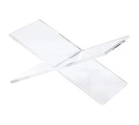 yeeplant Support de livre portable avec design pliable, support de lecture en acrylique transparent, support de recettes de livre de cuisine, 24,4 x 16,3 x 17,8 cm, support d'affichage de livre pour