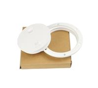 yeeplant Trappe de Pont Ronde Blanche, Cache d'inspection Marine ABS Rigide étanche 5,5 in, avec 6 vis de Fixation, Surface antidérapante, découpe 4,4 in, pour Yacht et Bateau