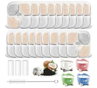 YeeQo 18 filtre fontaine eau chat et 3 tuyaux pour Catit Pixi (2,5 L), pour Catit 43722 et 43717. Triple système de filtration au charbon actif et à la résine, filtre haute efficacité