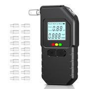 Yeerain Ethylotest Electronique à Double Capteur, Alcootest Professionnel avec Écran LCD numérique, Etylometre Électronique Homologué, pour Usage Personnel et Professionnel, avec 20 Embouts