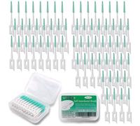 YEERSUO 200 Pièces brossettes interdentaires souples, Brosse à dents en silicone, brossettes interdentaire, Bâtonnet Interdentaire pour le nettoyage, brossette dentaire, couleurs vertes