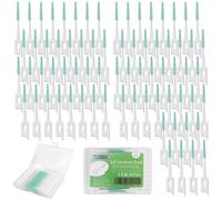 YEERSUO 300 Pièces brossettes interdentaires souples, Brosse à dents en silicone, brossettes interdentaire, Bâtonnet Interdentaire pour le nettoyage, brossette dentaire, couleurs vertes
