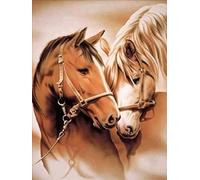 Yeerum DIY 5D Diamond Painting Cheval, 5D Diamant Painting Animal Full Painting par numéros Adultes Broderie Strass Point de Croix Art Déco 30x40cm