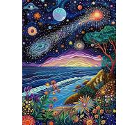Yeerum DIY 5D Diamond Painting Ciel Étoilé Complet Accessoires, Paysage Broderie Peinture Diamant Painting Kit Complet Point De Croix Cristal Strass Artisanat Décoration Murale De La Maison 30x40 cm