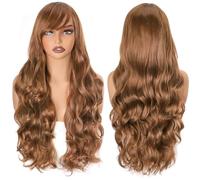 YEESHEDO 32" 80 cm Marron Cosplay Bouclé Perruque Femme, Longue Ondulée Synthétique Cheveux Cosplay Wig Anime Parti Halloween Perruques