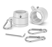 Yeesun Lot de 2 anneaux de mât de drapeau, rotation à 360 °, anneau de montage anti-enroulement avec mousqueton pour mât de drapeau de 1,9 à 2,6 cm de diamètre (blanc)