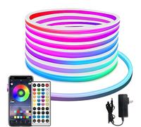 Yeewhale Bande lumineuse LED néon de 100 m avec télécommande IP65, étanche, flexible, lumières LED au néon RVB 24 V pour décoration de chambre et chambre à coucher
