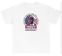 Yeezy for President T-shirt humoristique pour homme Kanye Ye West 2024, blanc, Taille S