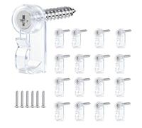 Yefall Lot de 30 crochets pour guirlandes lumineuses d'extérieur, pinces à lumière de Noël, crochets à visser pour suspendre des lumières de Noël et des fils, câble, guirlande lumineuse, carillon