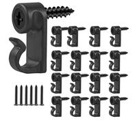 Yefall Lot de 30 pinces à lumière de Noël, crochets pour guirlandes lumineuses extérieures, crochets à visser pour suspendre des lumières de Noël et du fil, câble, guirlande lumineuse, carillon éolien