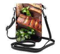 yefan Golden Roast Sac à bandoulière pour femme, portefeuille pour téléphone à fermeture éclair, sac à main à bandoulière, bandoulière réglable.