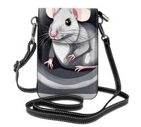 yefan Mouse In The Hole Sac à bandoulière pour femme, portefeuille zippé pour téléphone et sac à main, bandoulière réglable.