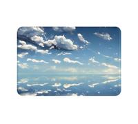 yefan Paillasson Blue Sky And White Cloudsfront - Tapis de bienvenue absorbant et antidérapant - 60 x 40 cm - Pour entrée, chambre à coucher
