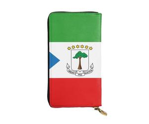 yefan Portefeuille drapeau de la Guinée équatoriale, avec fermeture éclair, grande capacité, peut contenir 12 cartes.