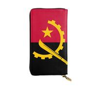 yefan Portefeuille drapeau de l'Angola, avec fermeture éclair, grande capacité, peut contenir 12 cartes.