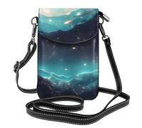 yefan Sac à bandoulière pour femme, motif étoiles de science-fiction, portefeuille zippé pour téléphone et sac à main, bandoulière réglable.