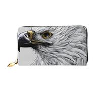 yefan Sketching an Eagle Wallet, Zipper Wallet, Multi-Card Organizer Wallet, & Grande capacité, 7,48 x 4,13 pouces (environ 19 x 10,5 cm), Noir , Taille unique