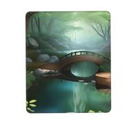 yefan Tapis de souris Little Bridge In The Eastmouse avec base en caoutchouc antidérapant pour bureau, jeux, apprentissage, 25,4 x 30,5 cm.
