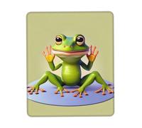 yefan The Funny Frog Doing Yogamouse Pad, Tapis de souris d'ordinateur avec base en caoutchouc antidérapant pour bureau, jeux et apprentissage, 20 x 24 cm.